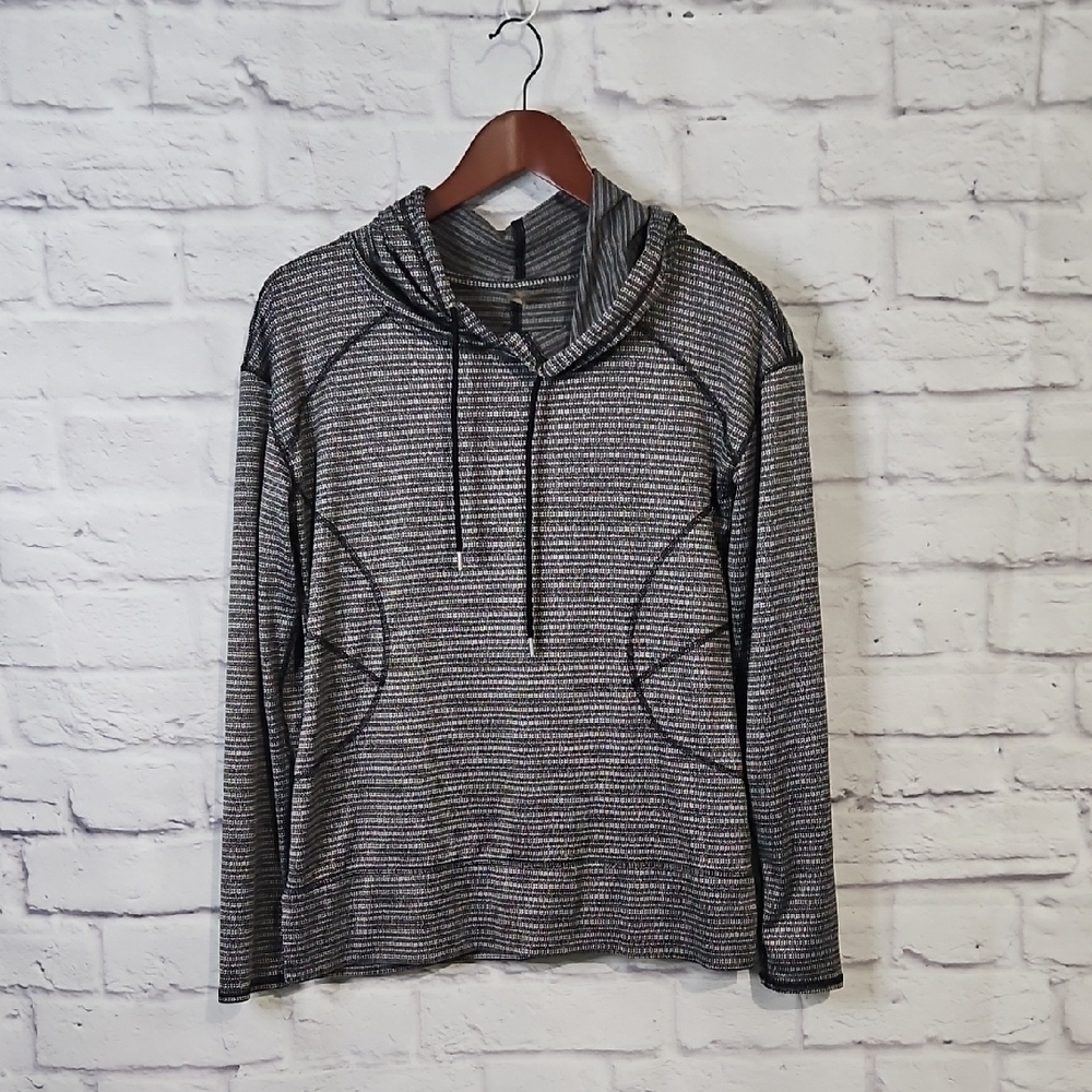 MTA Sport Black and Gray Long Sleeve Hoodie